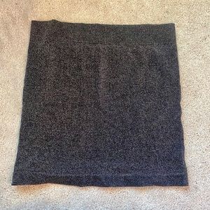 Black and Metallic Silver Bodycon Skirt